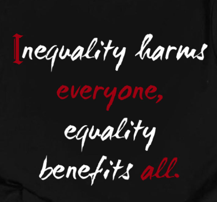 Inequality harms everyone, equality benefits all  Equality Day T-Shirt