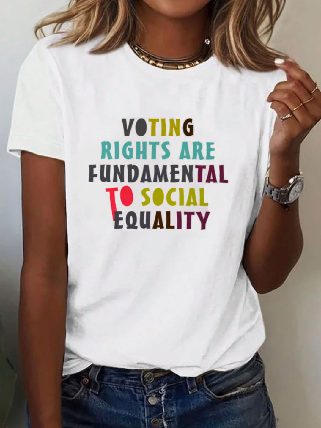 Voting rights are fundamental to social equality Empowerment National Voter Registration Day T-Shirt