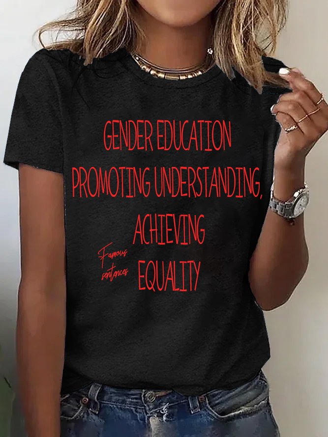 Gender Education: Promoting Understanding, Achieving Equality Ideologies T-Shirt