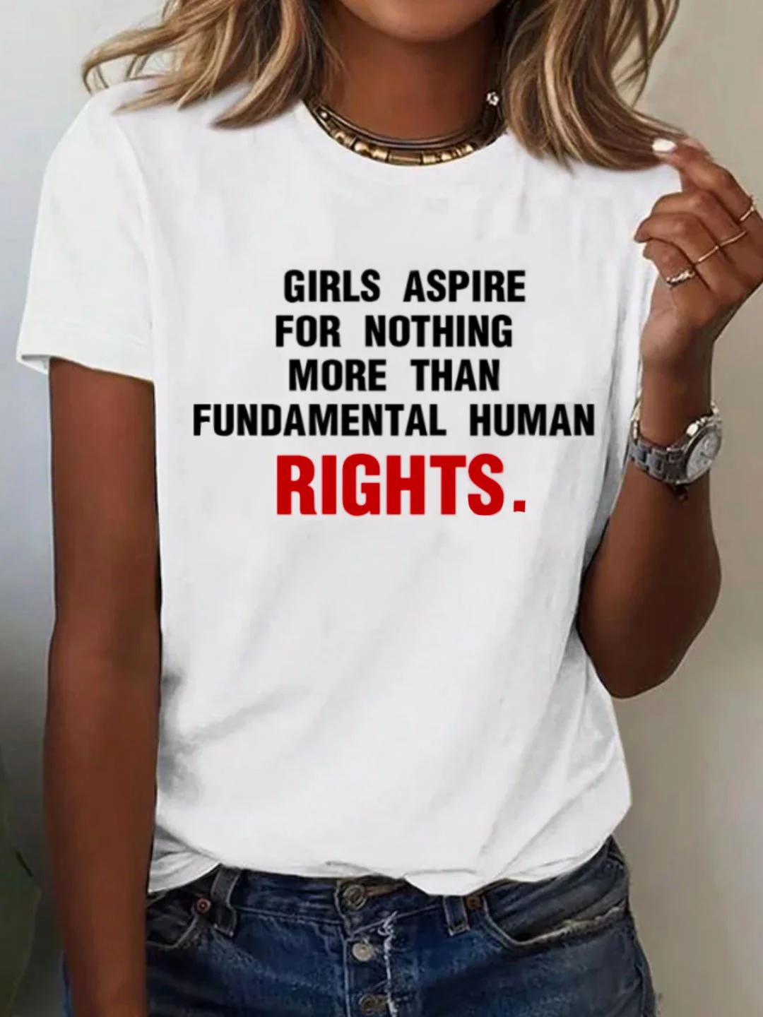 Girls aspire for nothing more than fundamental human rights Empowerment Equality Day T-Shirt