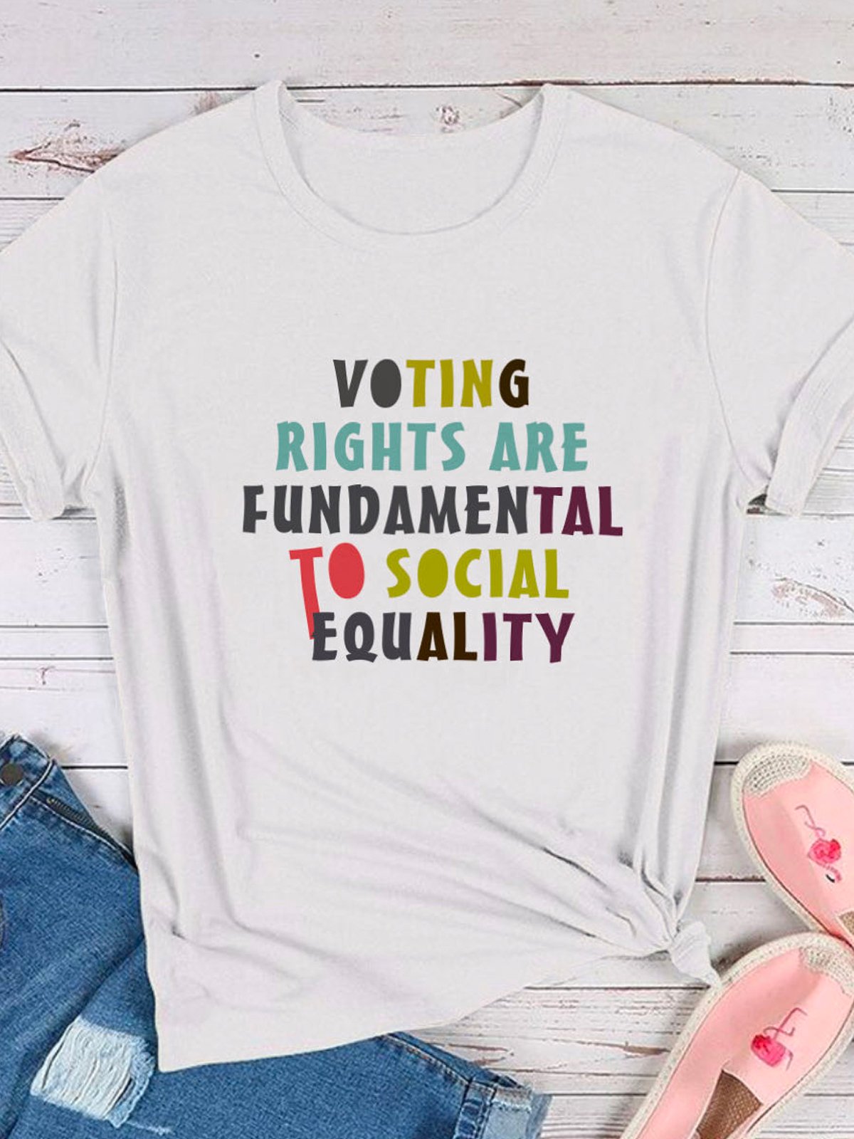 Voting rights are fundamental to social equality Empowerment National Voter Registration Day T-Shirt