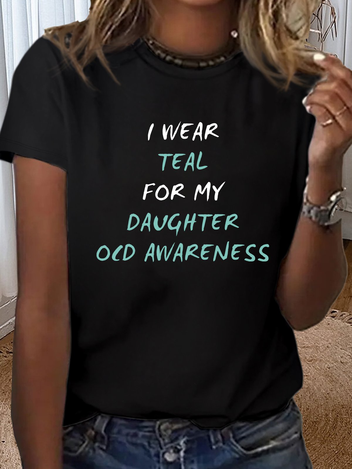 I Wear Teal For My Daughter OCD Awareness OCD T-Shirt