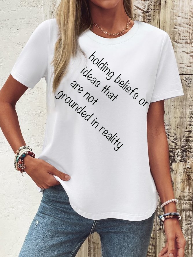 holding beliefs or ideas that are not grounded in reality SCZ T-Shirt