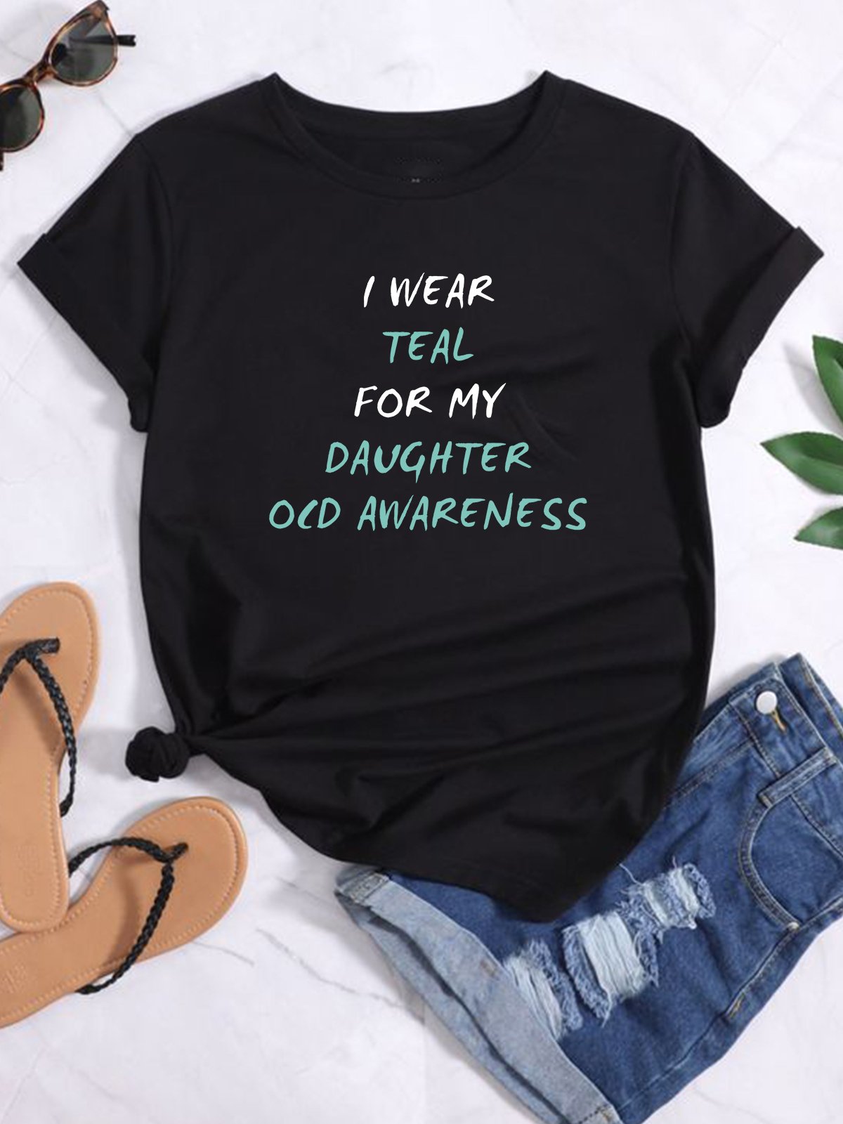 I Wear Teal For My Daughter OCD Awareness OCD T-Shirt