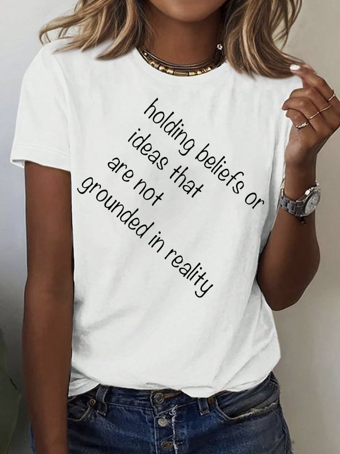 holding beliefs or ideas that are not grounded in reality SCZ T-Shirt