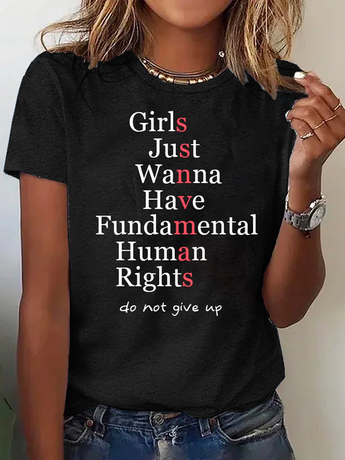 Girls Just Wanna Have Fundamental Human Rights Empowerment Equality Day T-Shirt