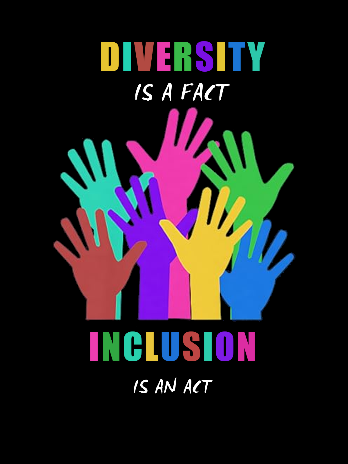 Diversity is a fact Inclusion is an Act Diversity Inclusion Equality  Equality Day T-Shirt