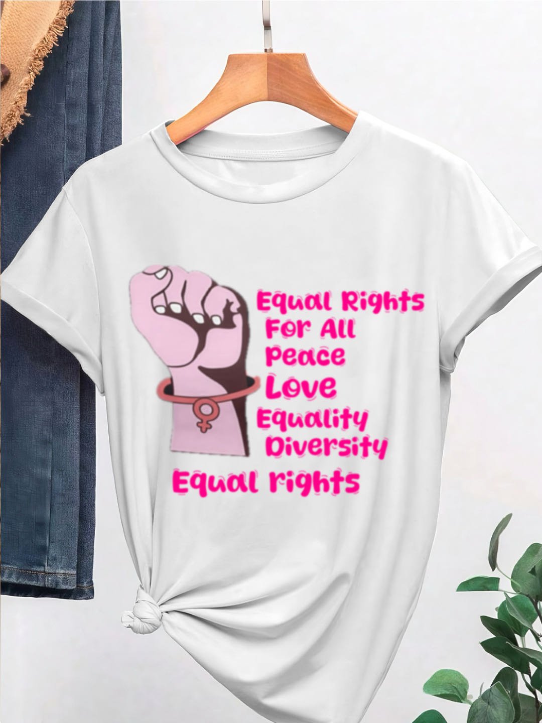 Equal Rights For All Peace Love Equality Diversity RBG T-Shirt