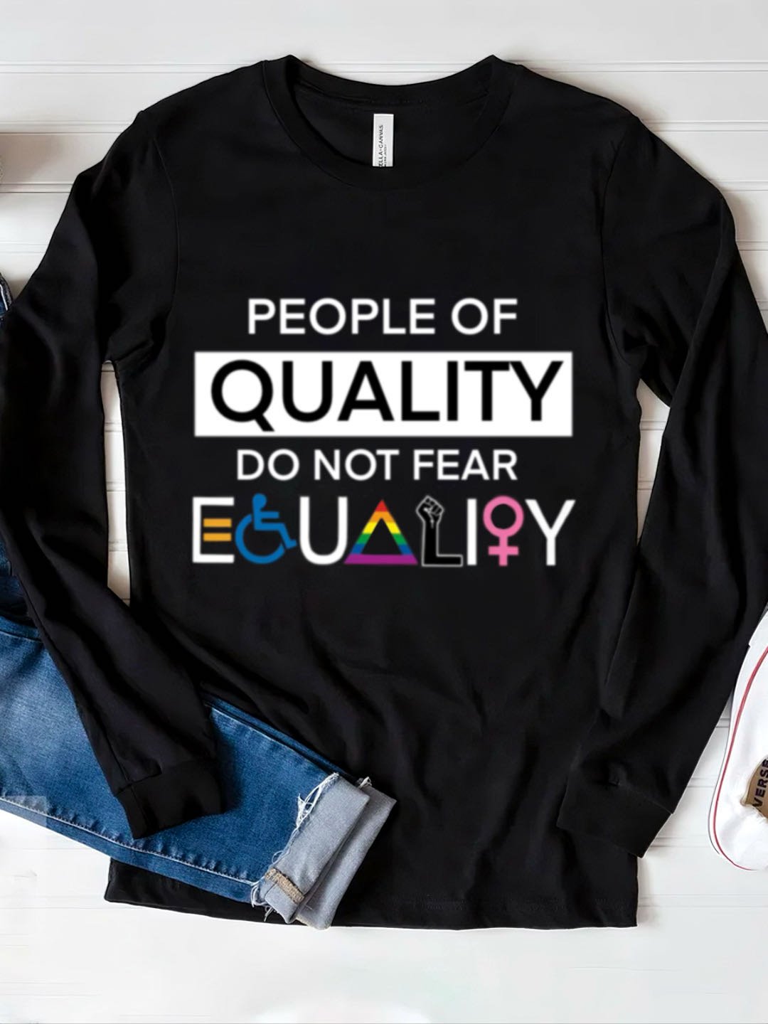 PEOPLE OF QUALITY DO NOT FEAR EGUALIY  Equality Day T-Shirt