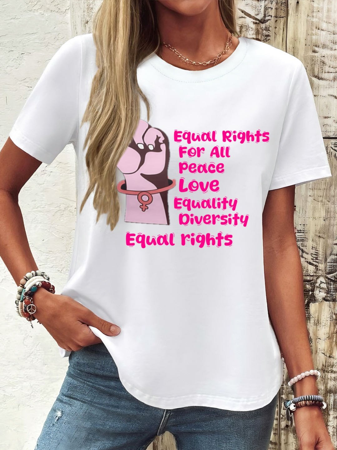 Equal Rights For All Peace Love Equality Diversity RBG T-Shirt