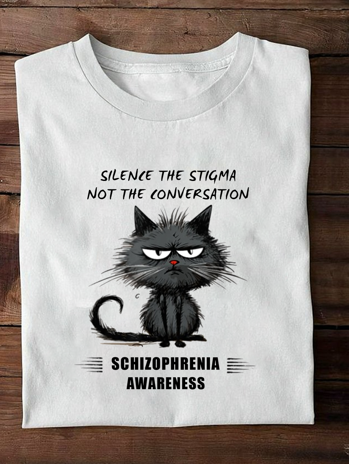 silence the stigma not the conversation Schizophrenia Awareness SCZ T-Shirt