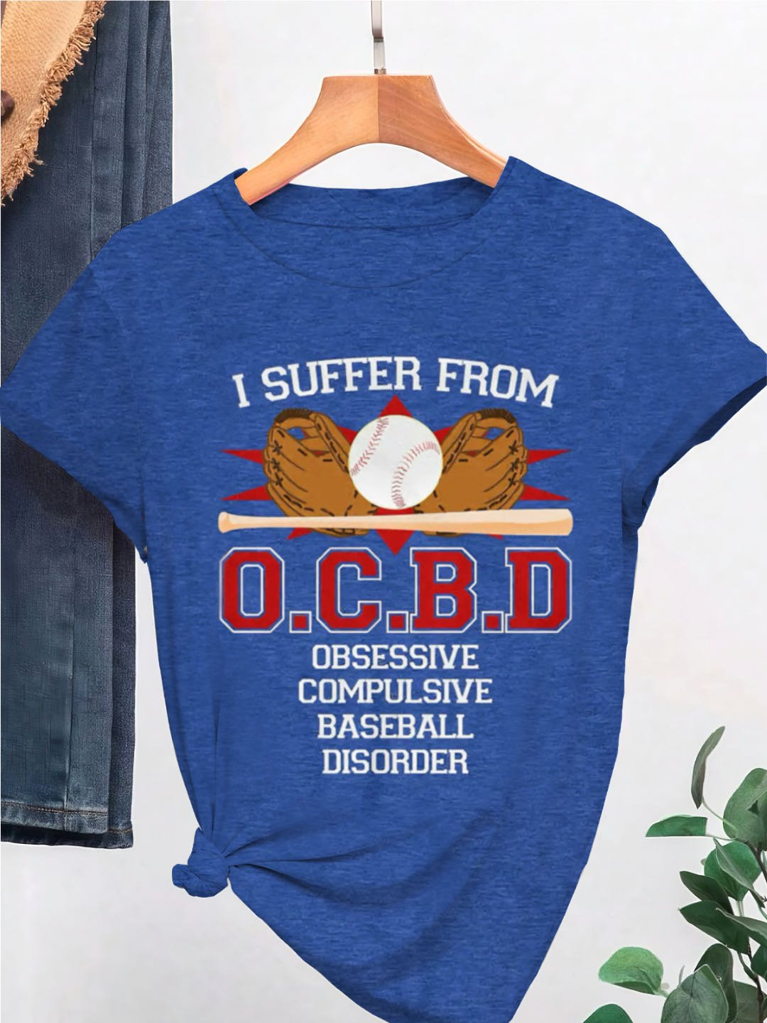 I SUFFER FROM O.C.B.D OBSESSIVE COMPULSIVE BASEBALL DISORDER OCD T-Shirt