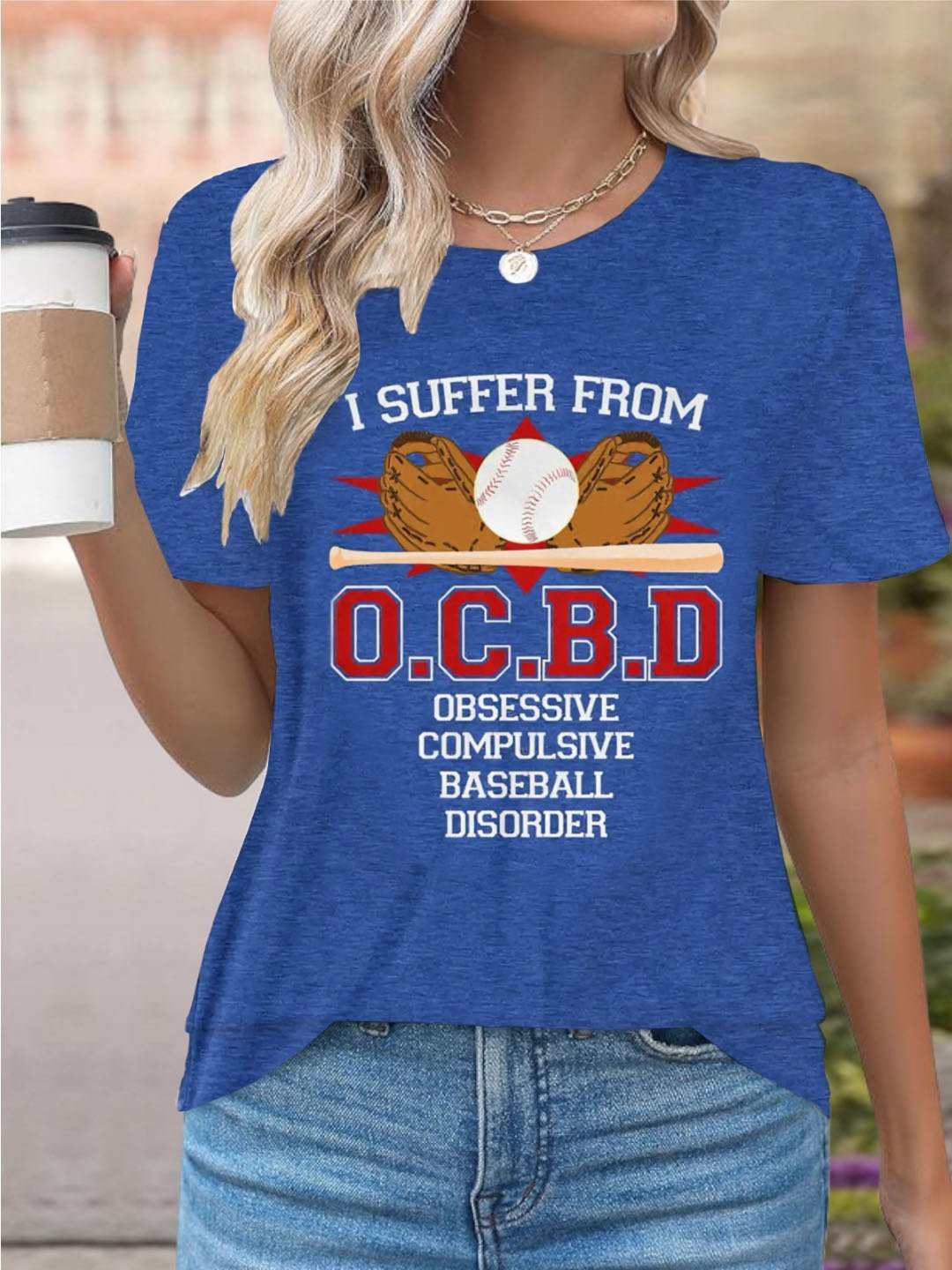 I SUFFER FROM O.C.B.D OBSESSIVE COMPULSIVE BASEBALL DISORDER OCD T-Shirt