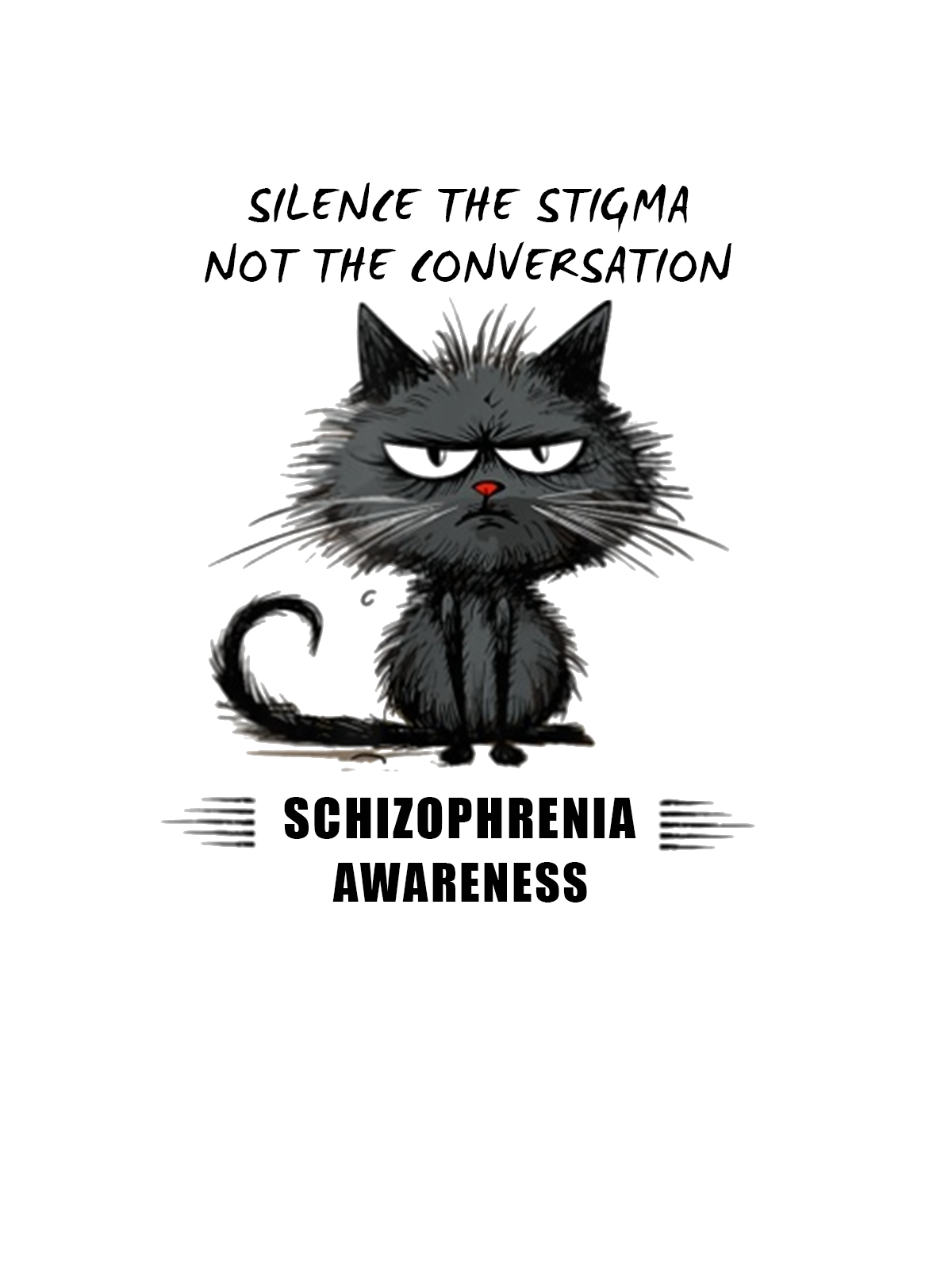 silence the stigma not the conversation Schizophrenia Awareness SCZ T-Shirt