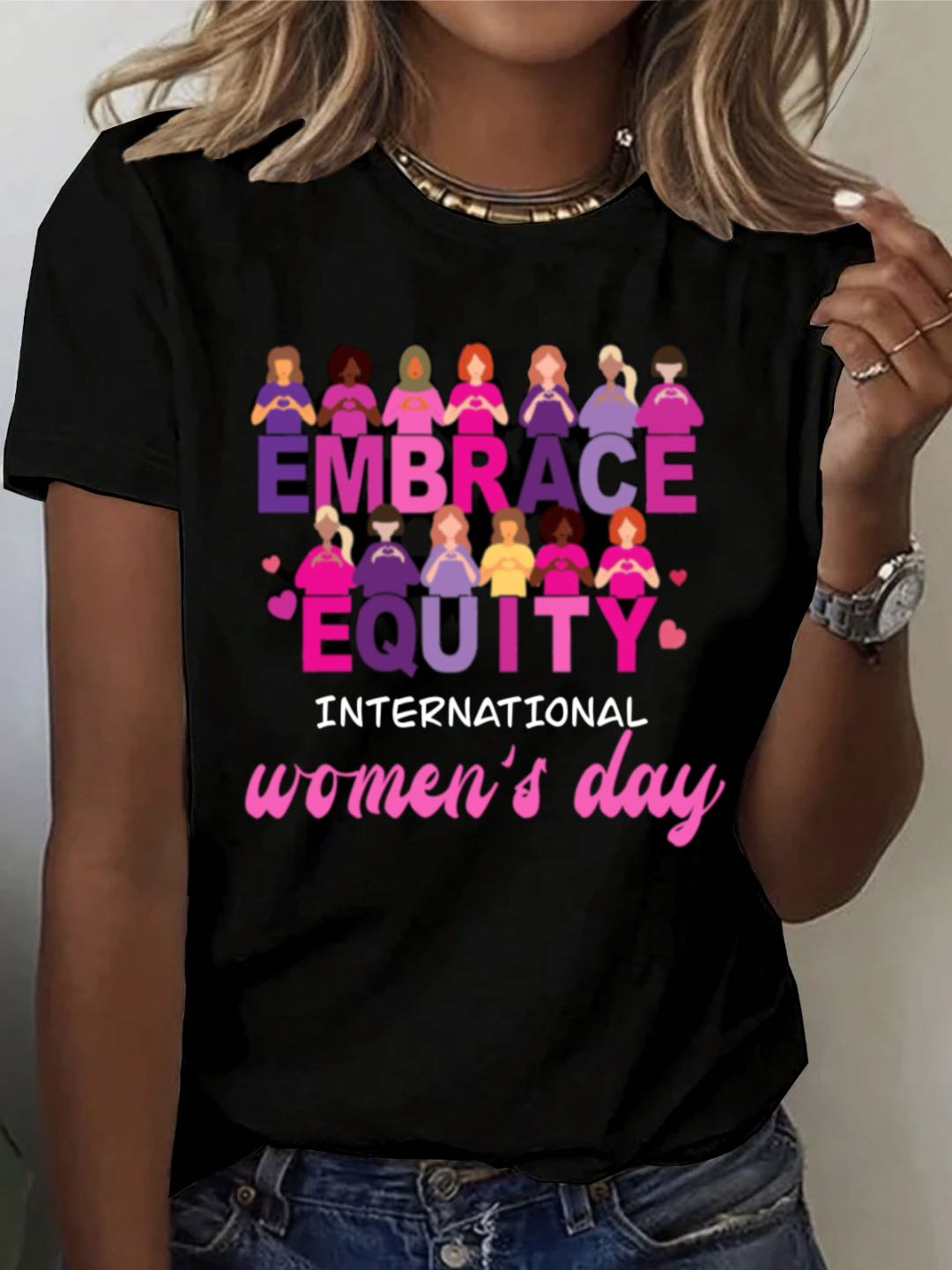 EMBRACE EQUITY INTERNATIONAL WOMEN'S.DAY Equality Equality Day T-Shirt