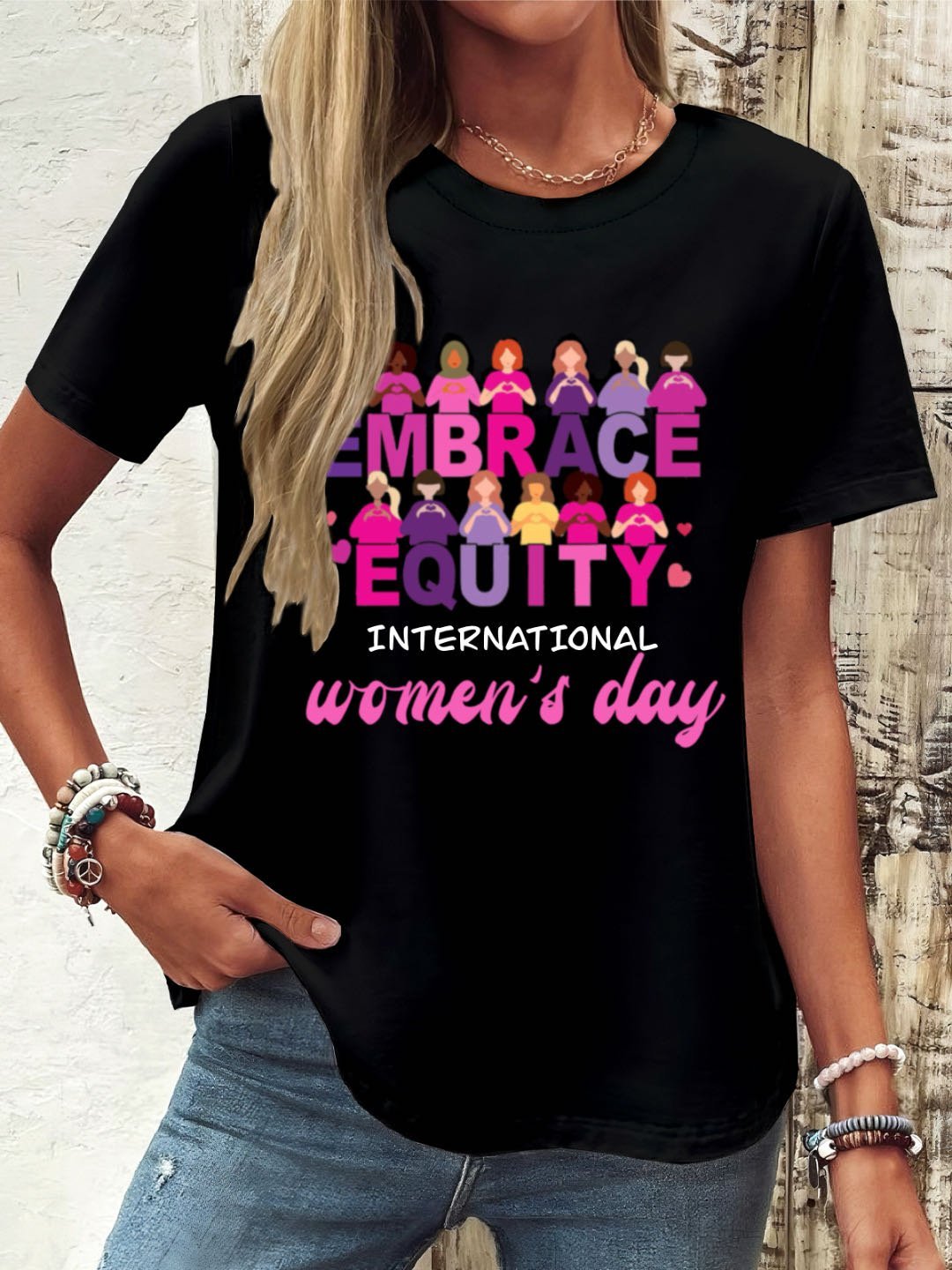 EMBRACE EQUITY INTERNATIONAL WOMEN'S.DAY Equality Equality Day T-Shirt