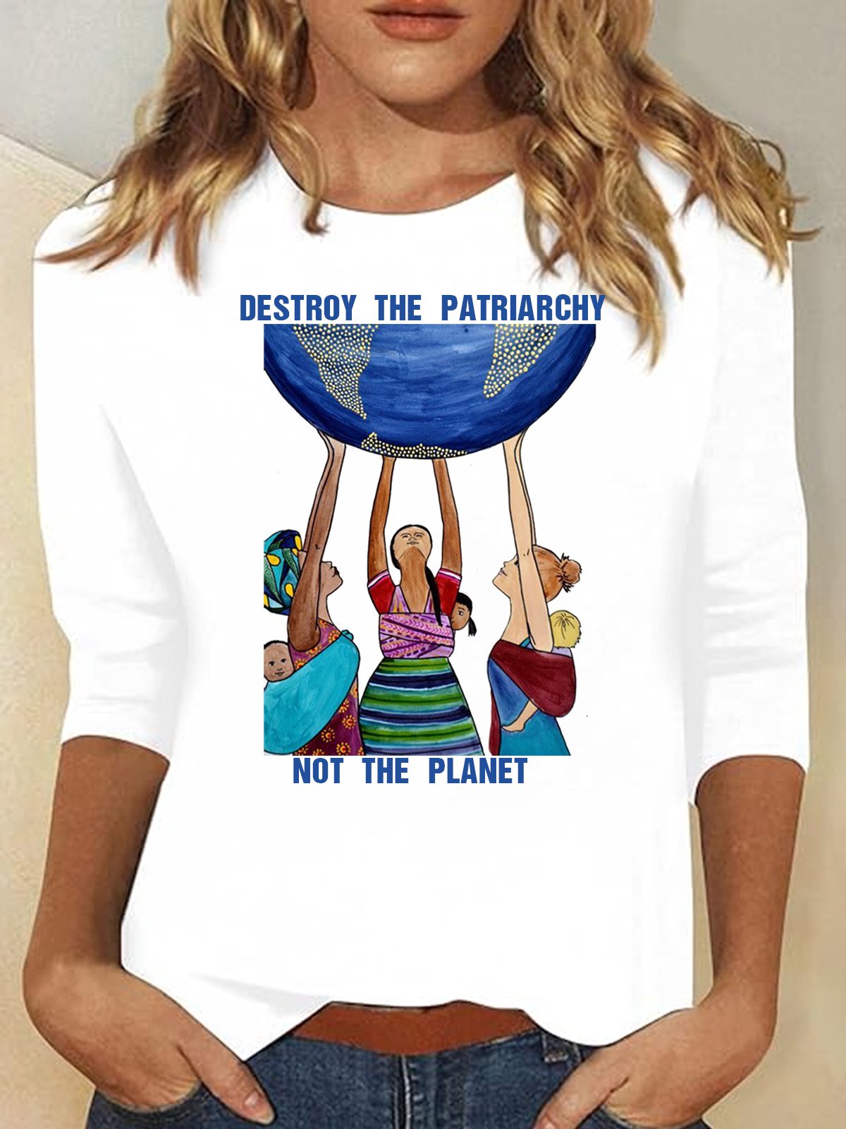 Destroy the patriarchy not the planet Empowerment Equality Day T-Shirt