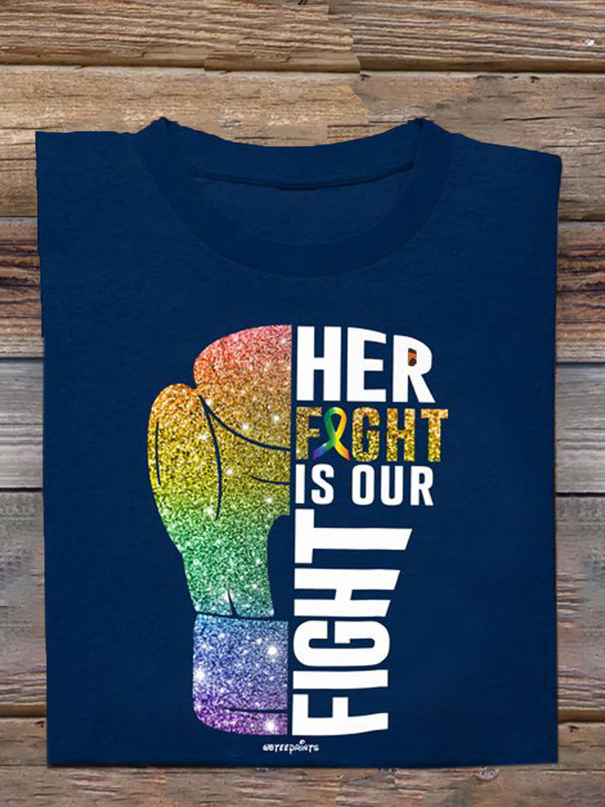 Her Fight Is Our Fight Cancer BCAM World Cancer Day Sweatshirt